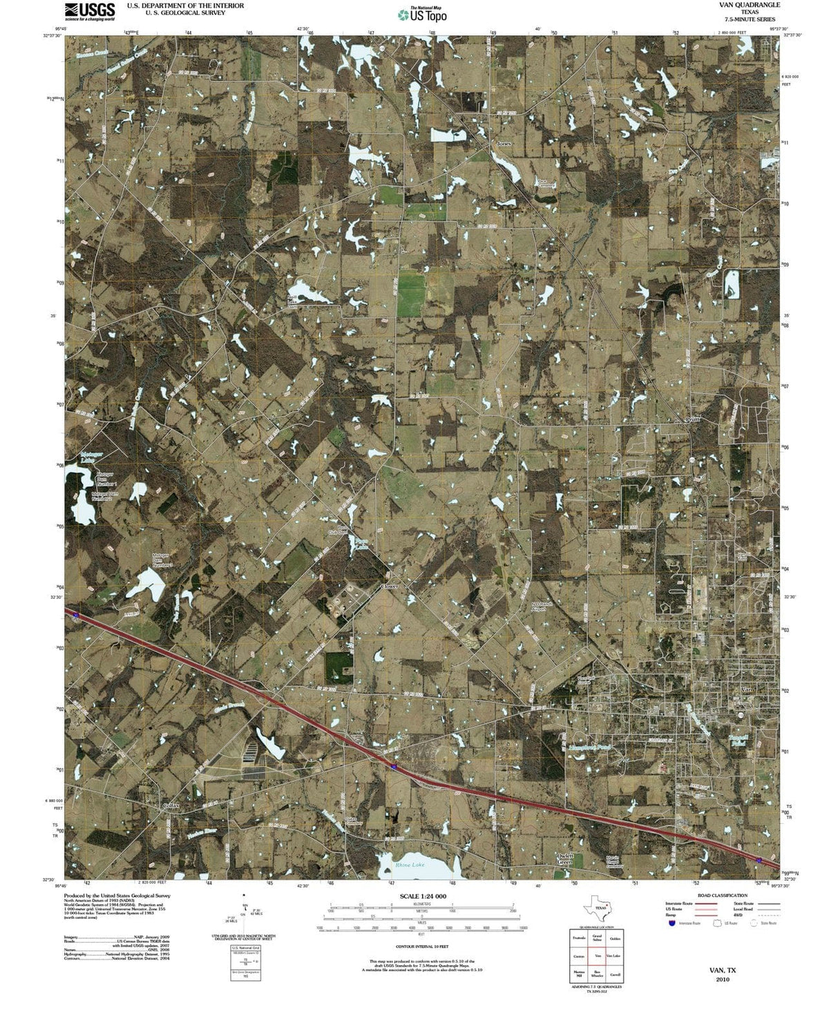 2010 Van, TX - Texas - USGS Topographic Map