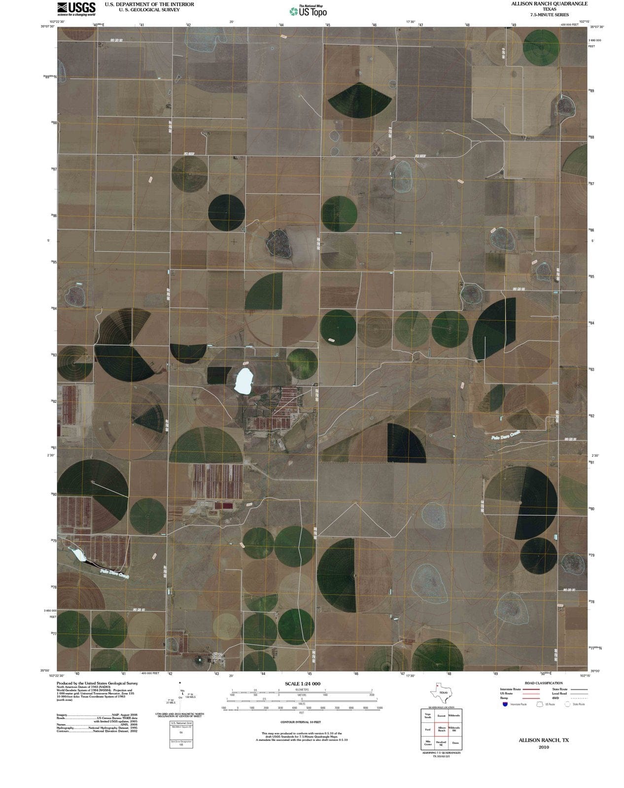 2010 Allison Ranch, TX - Texas - USGS Topographic Map