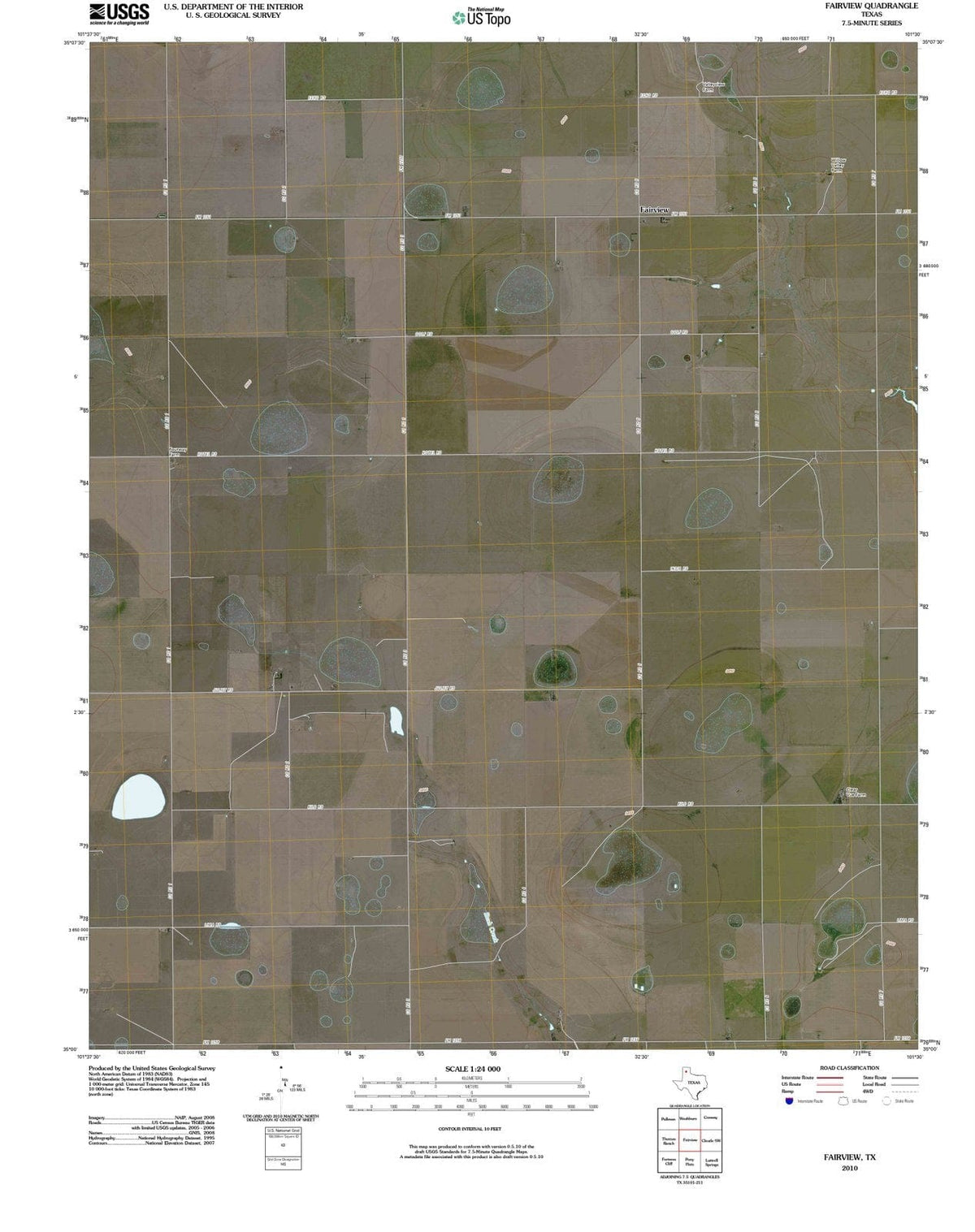 2010 Fairview, TX - Texas - USGS Topographic Map