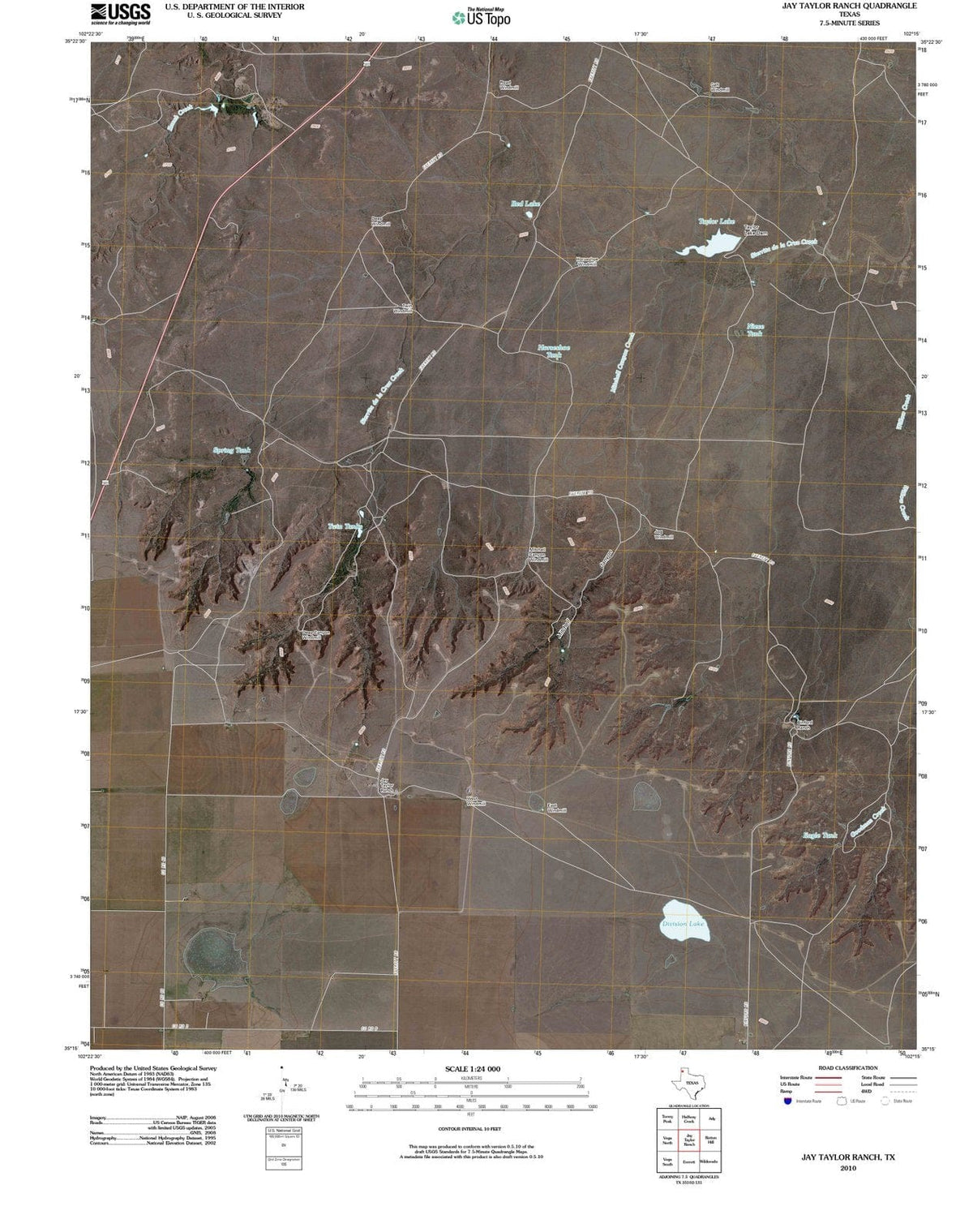 2010 Jay Taylor Ranch, TX - Texas - USGS Topographic Map