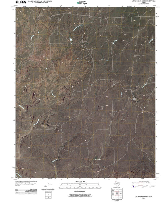 2010 Little Indian Creek, TX - Texas - USGS Topographic Map