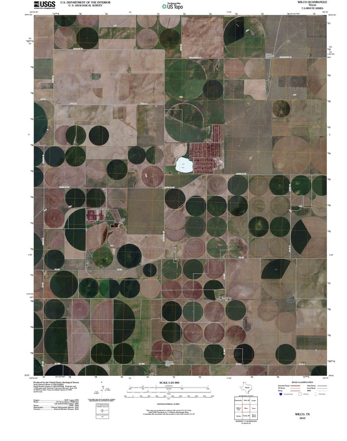 2010 Wilco, TX - Texas - USGS Topographic Map