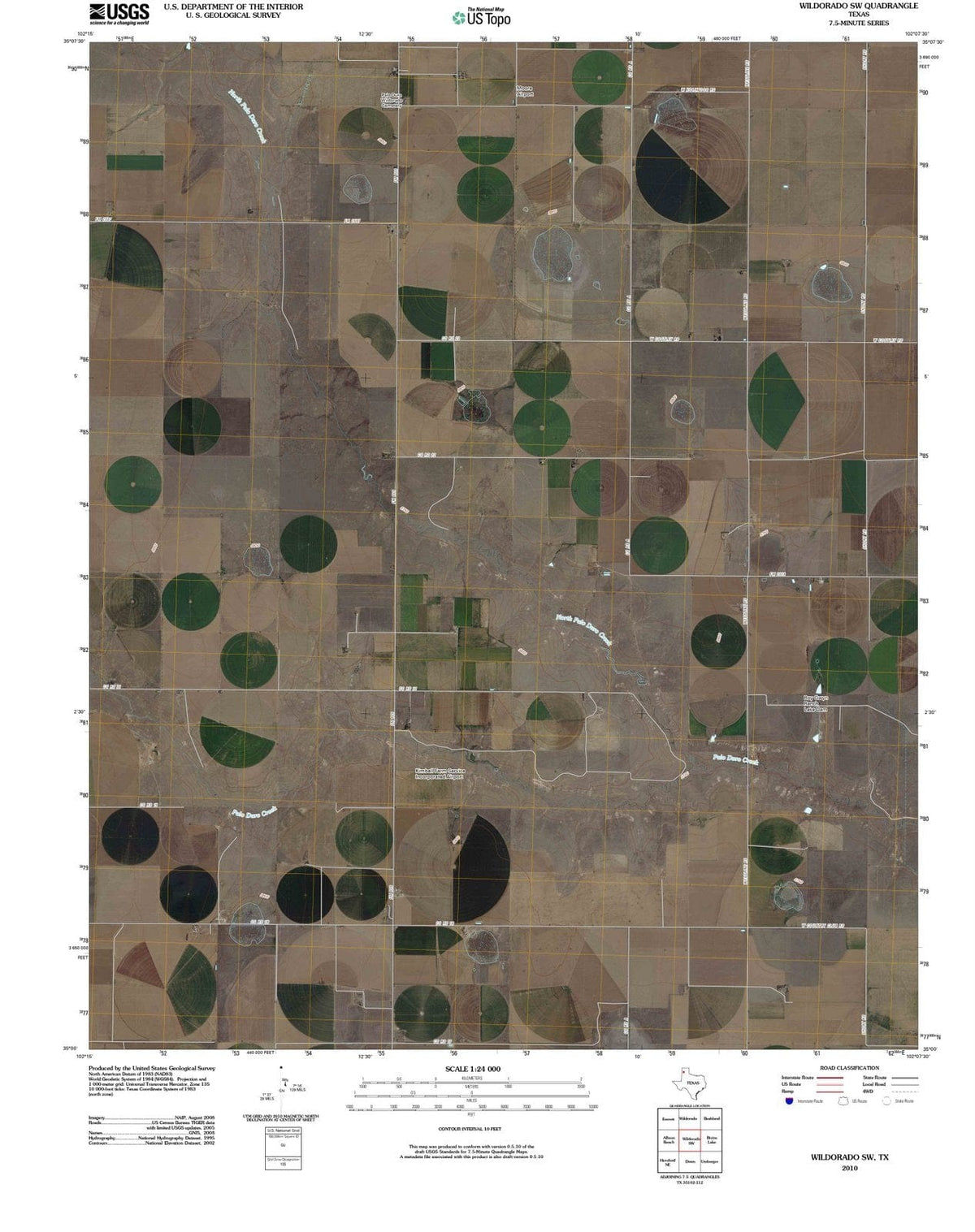 2010 Wildorado, TX - Texas - USGS Topographic Map