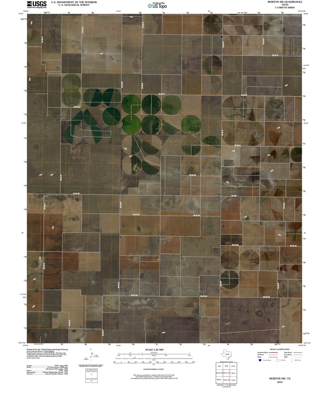 2010 Morton, TX - Texas - USGS Topographic Map