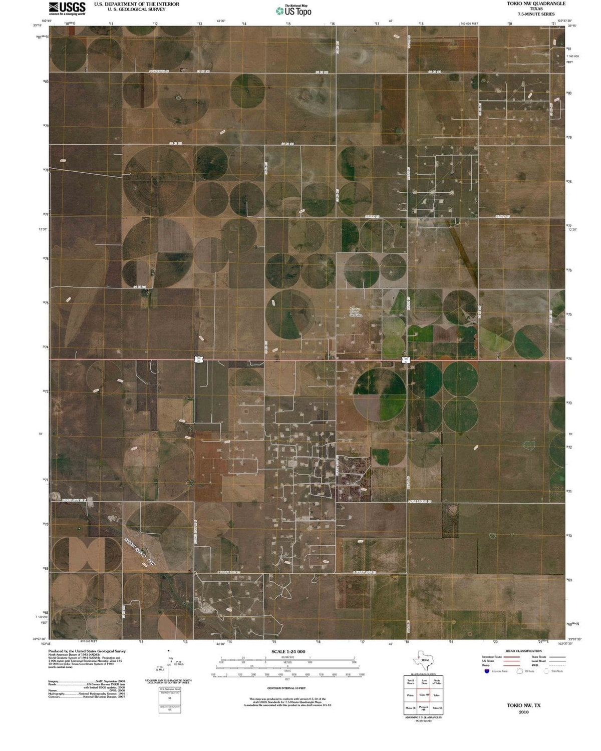 2010 Tokio, TX - Texas - USGS Topographic Map