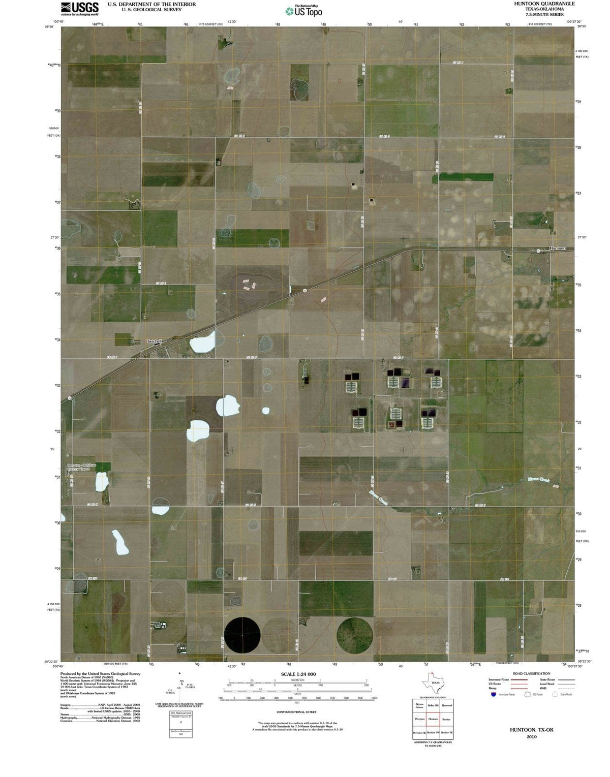 2010 Huntoon, TX - Texas - USGS Topographic Map