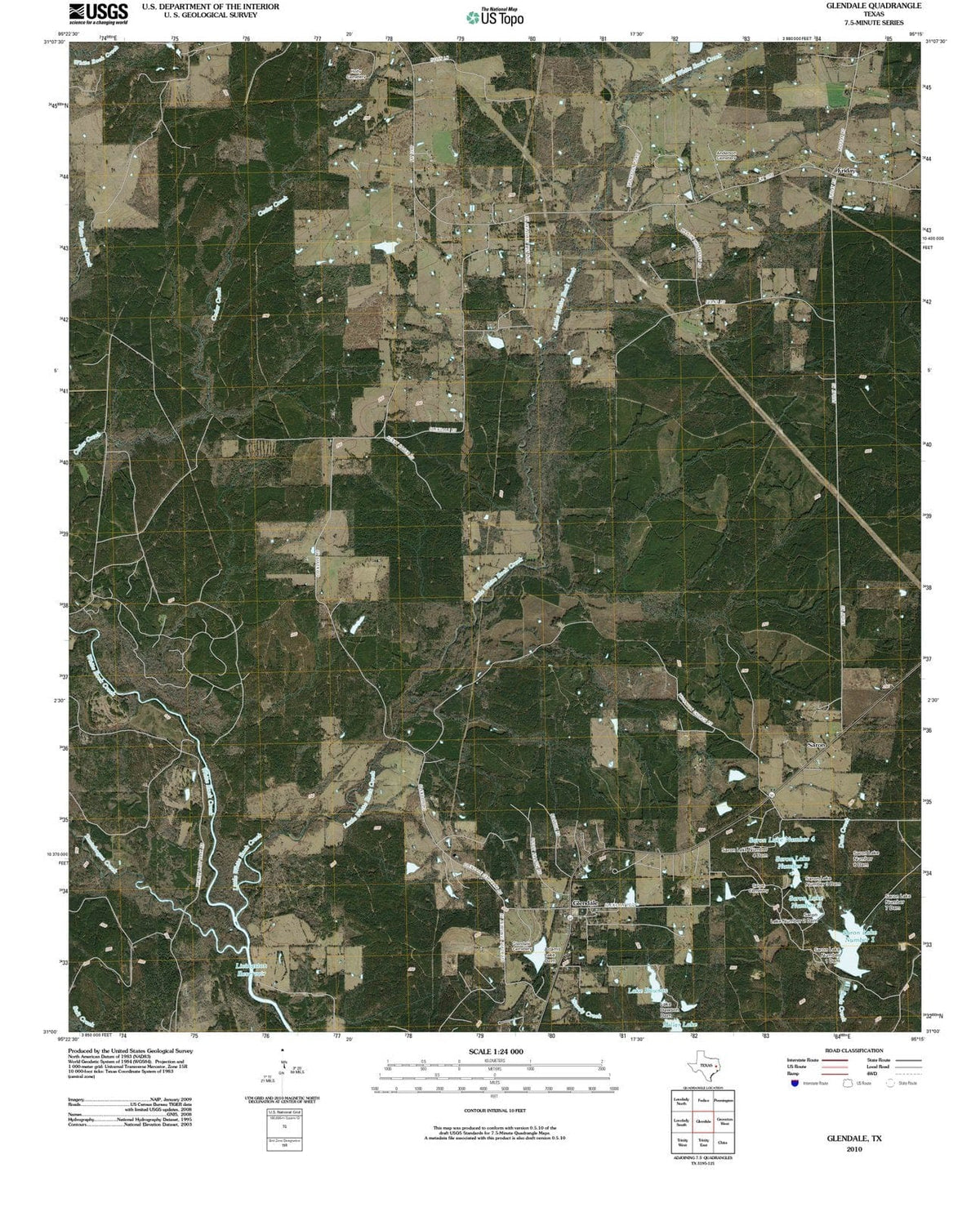 2010 Glendale, TX - Texas - USGS Topographic Map