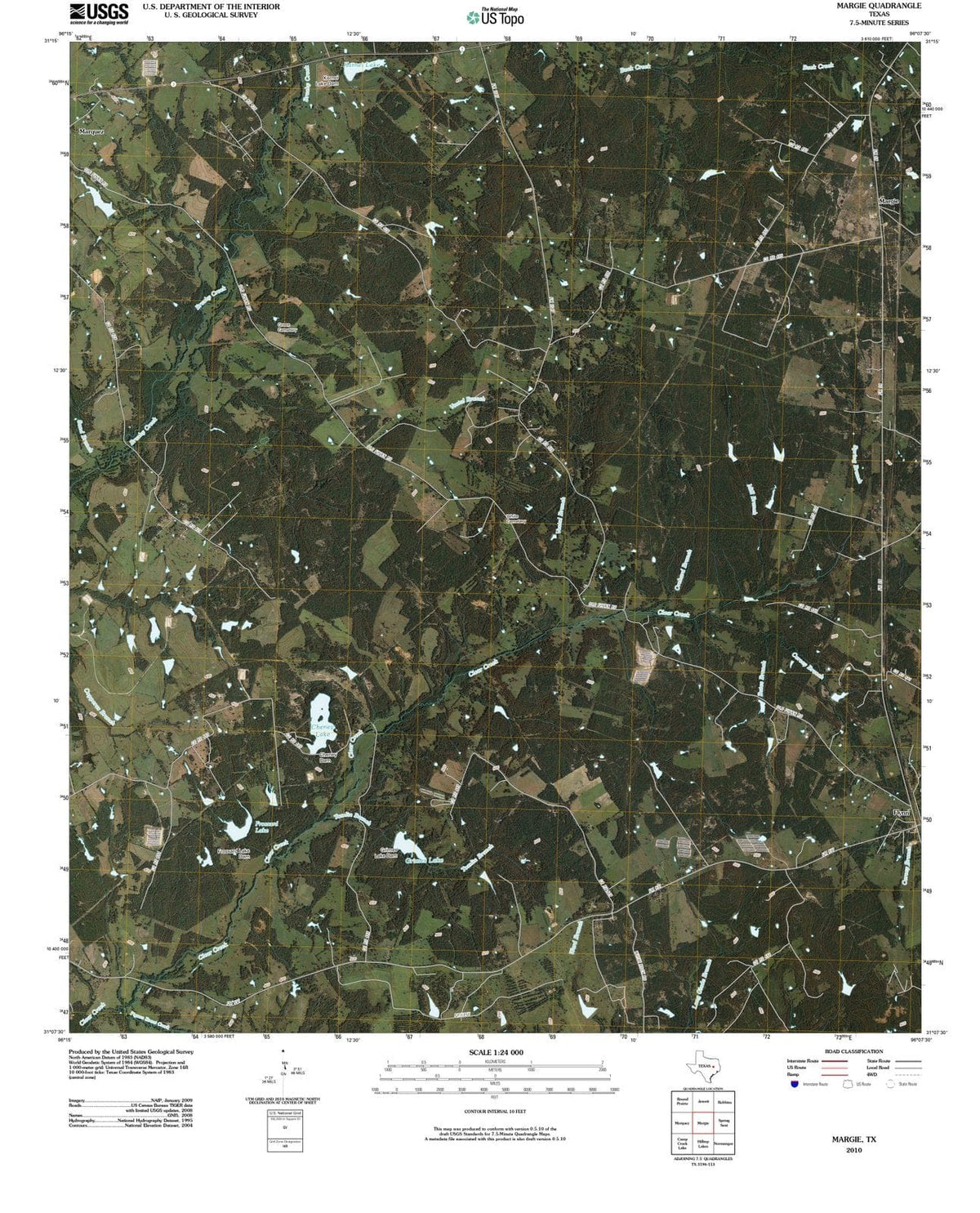2010 Margie, TX - Texas - USGS Topographic Map
