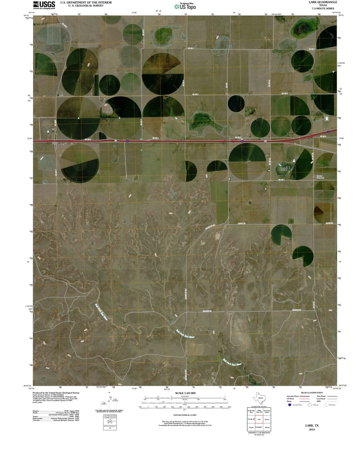 2010 Lark, TX - Texas - USGS Topographic Map