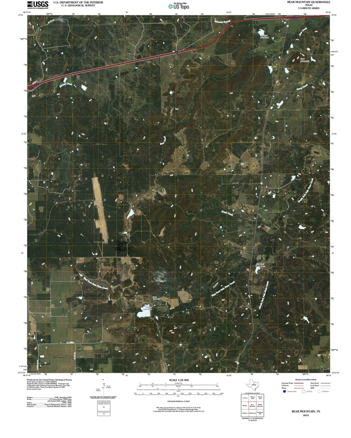 2010 Bear Mountain, TX - Texas - USGS Topographic Map