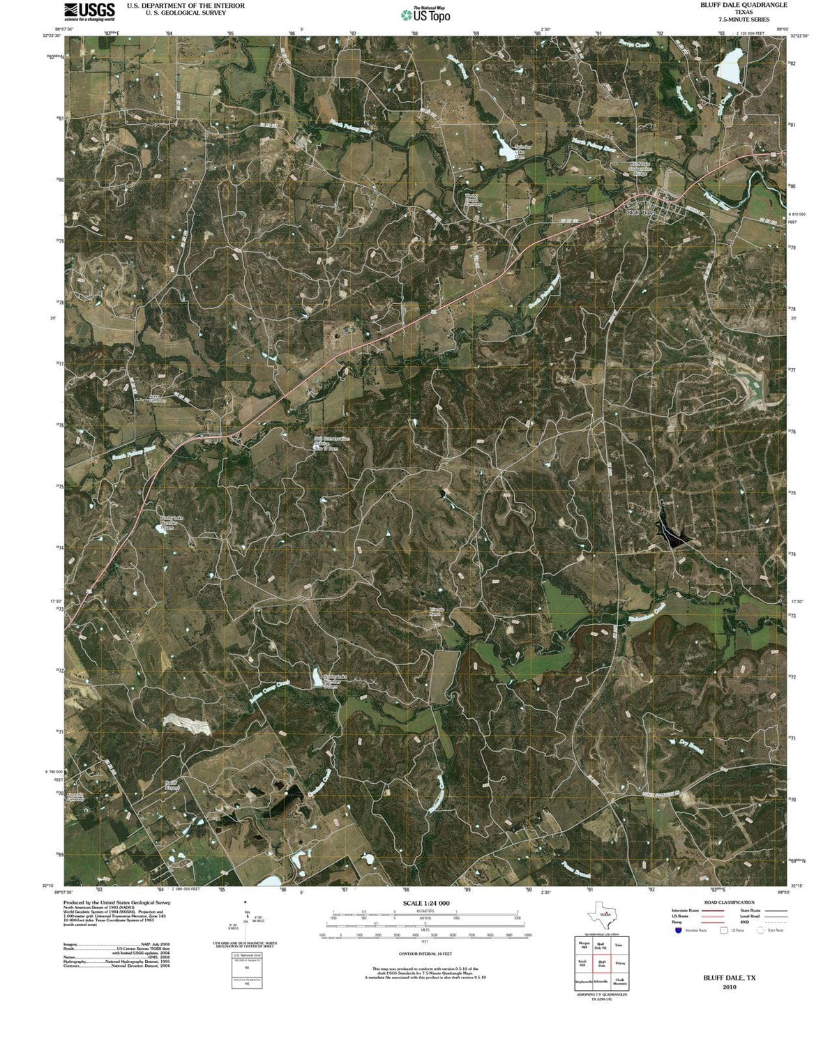 2010 Bluffale, TX - Texas - USGS Topographic Map