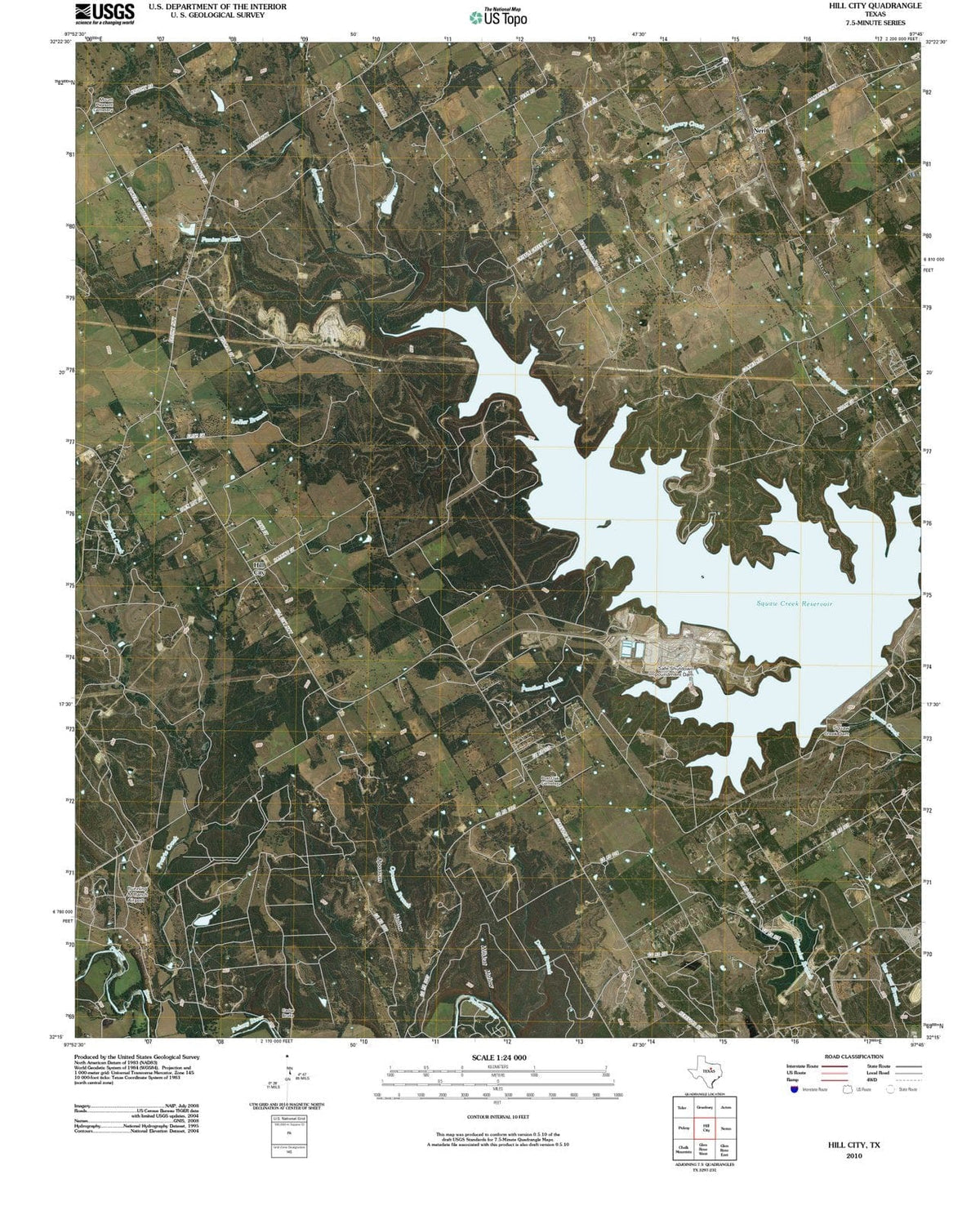 2010 Hill City, TX - Texas - USGS Topographic Map