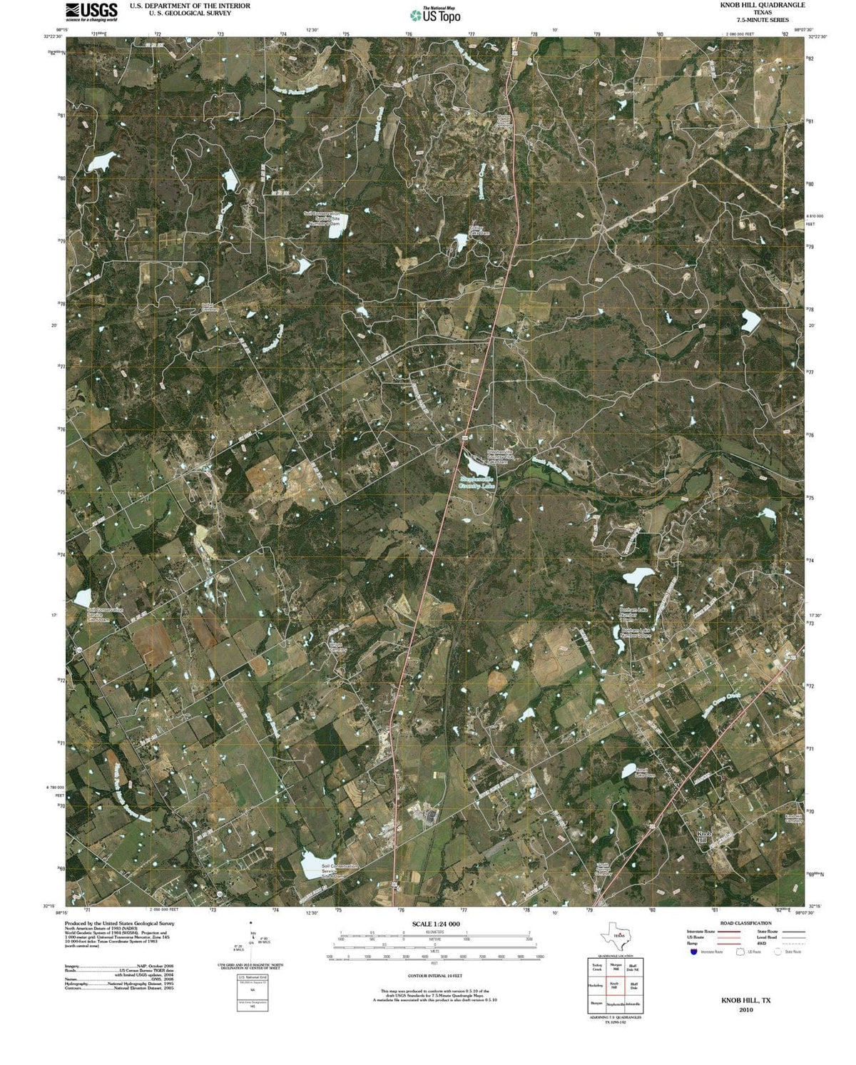 2010 Knob Hill, TX - Texas - USGS Topographic Map