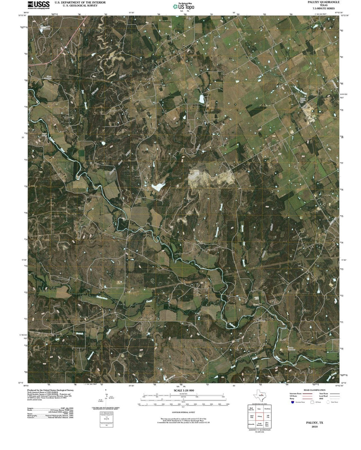 2010 Paluxy, TX - Texas - USGS Topographic Map