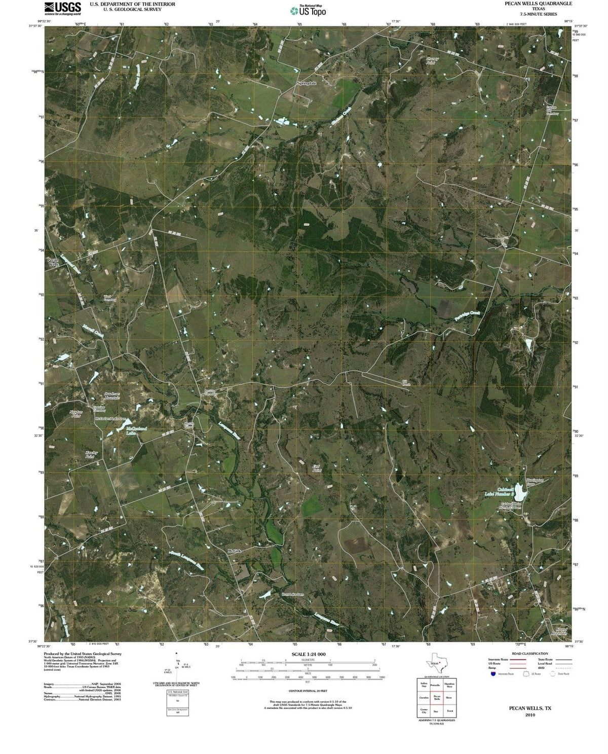 2010 Pecan Wells, TX - Texas - USGS Topographic Map
