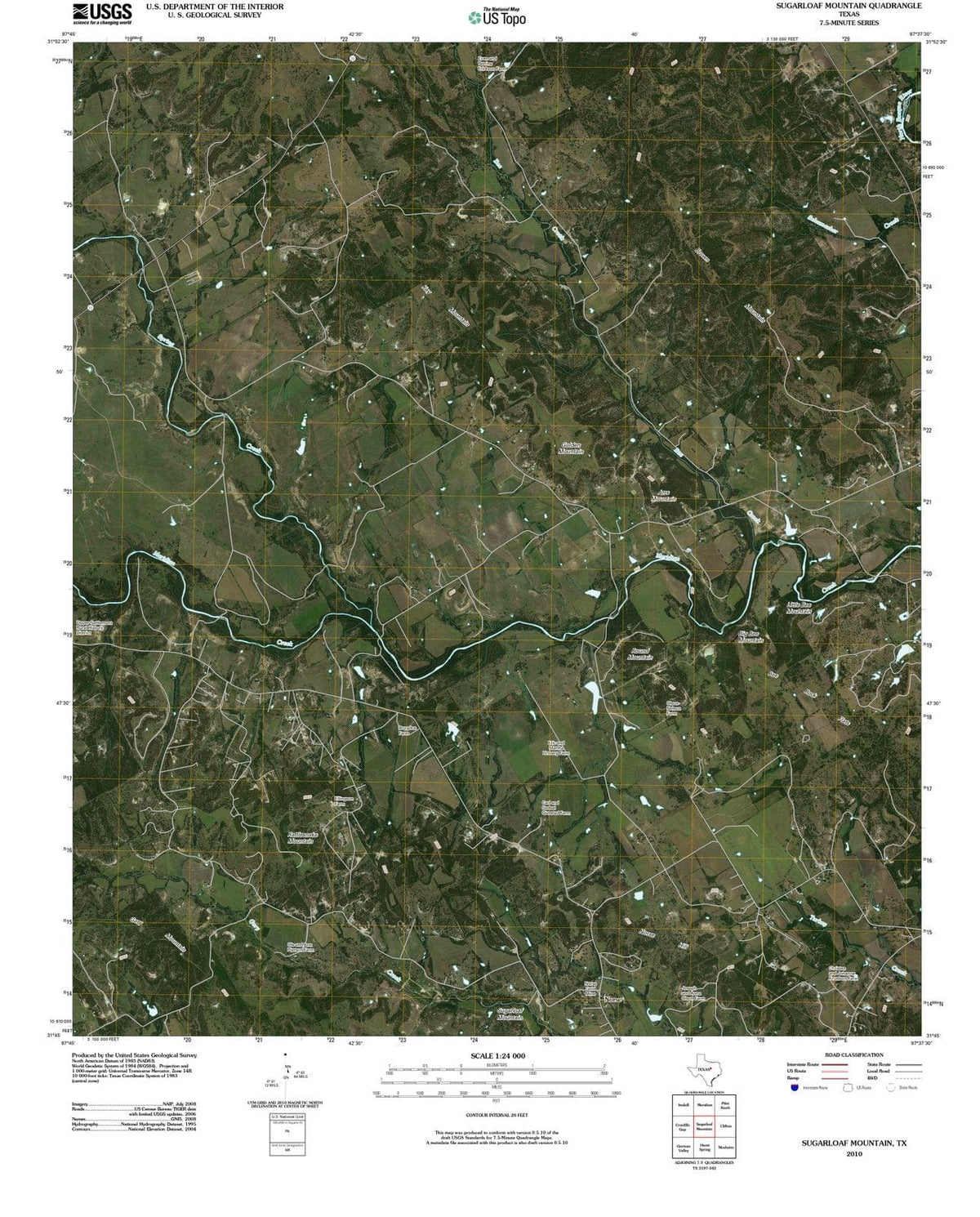 2010 Sugarloaf Mountain, TX - Texas - USGS Topographic Map