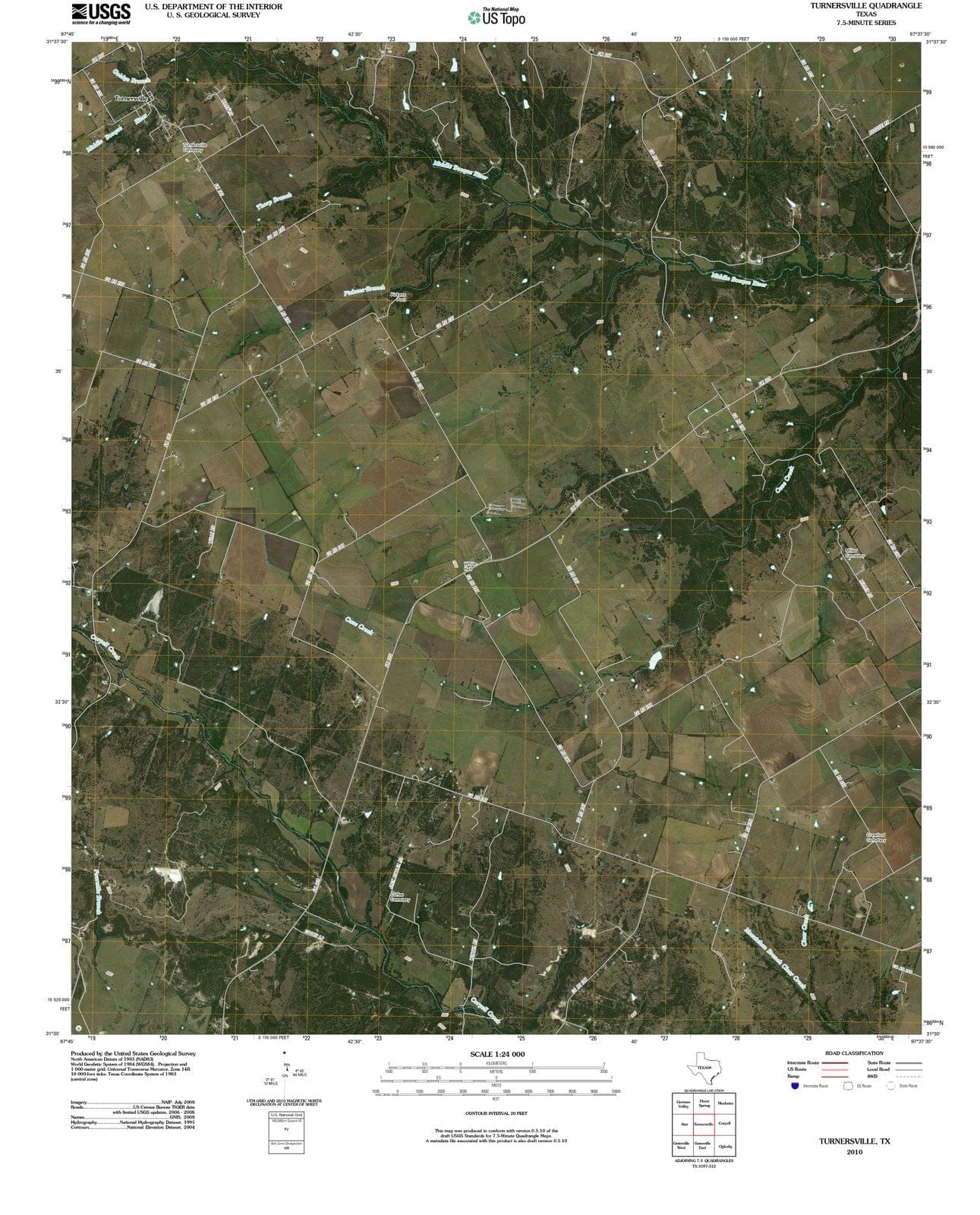 2010 Turnersville, TX - Texas - USGS Topographic Map