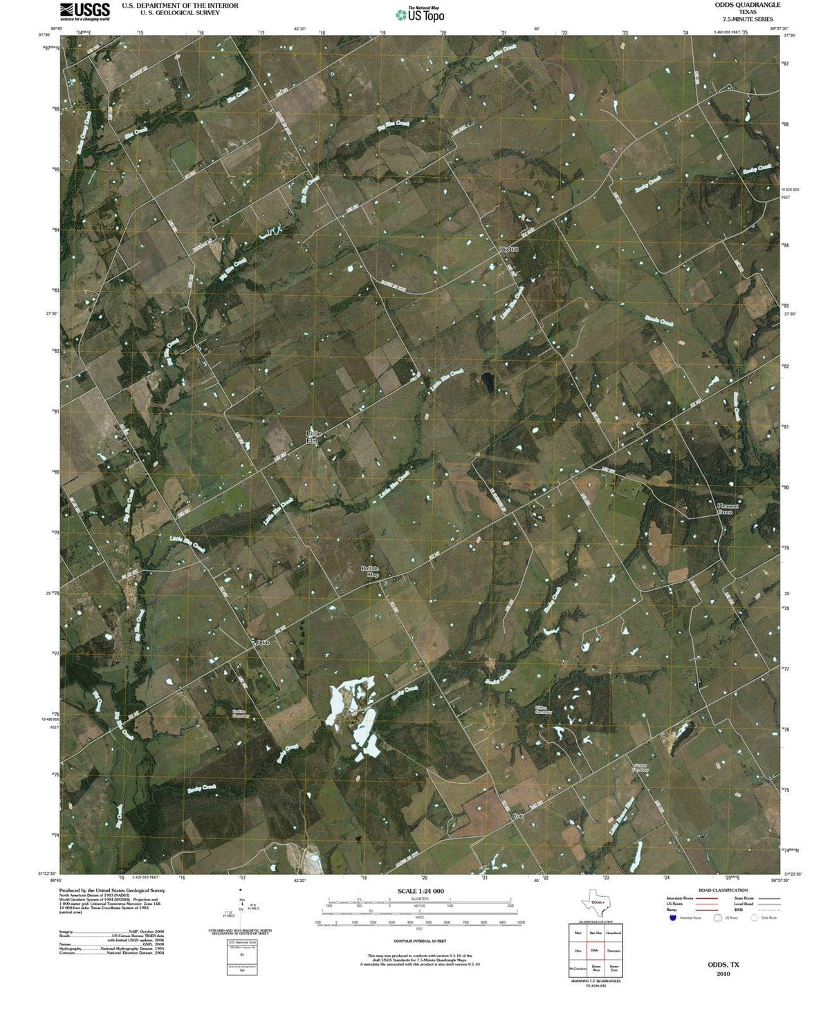 2010 Odds, TX - Texas - USGS Topographic Map