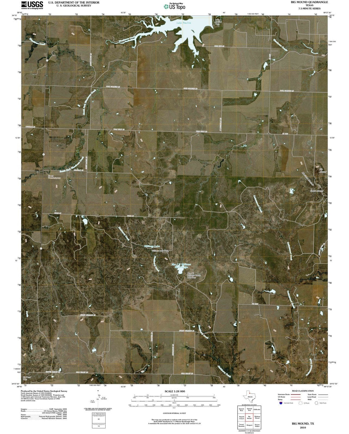2010 Big Mound, TX - Texas - USGS Topographic Map
