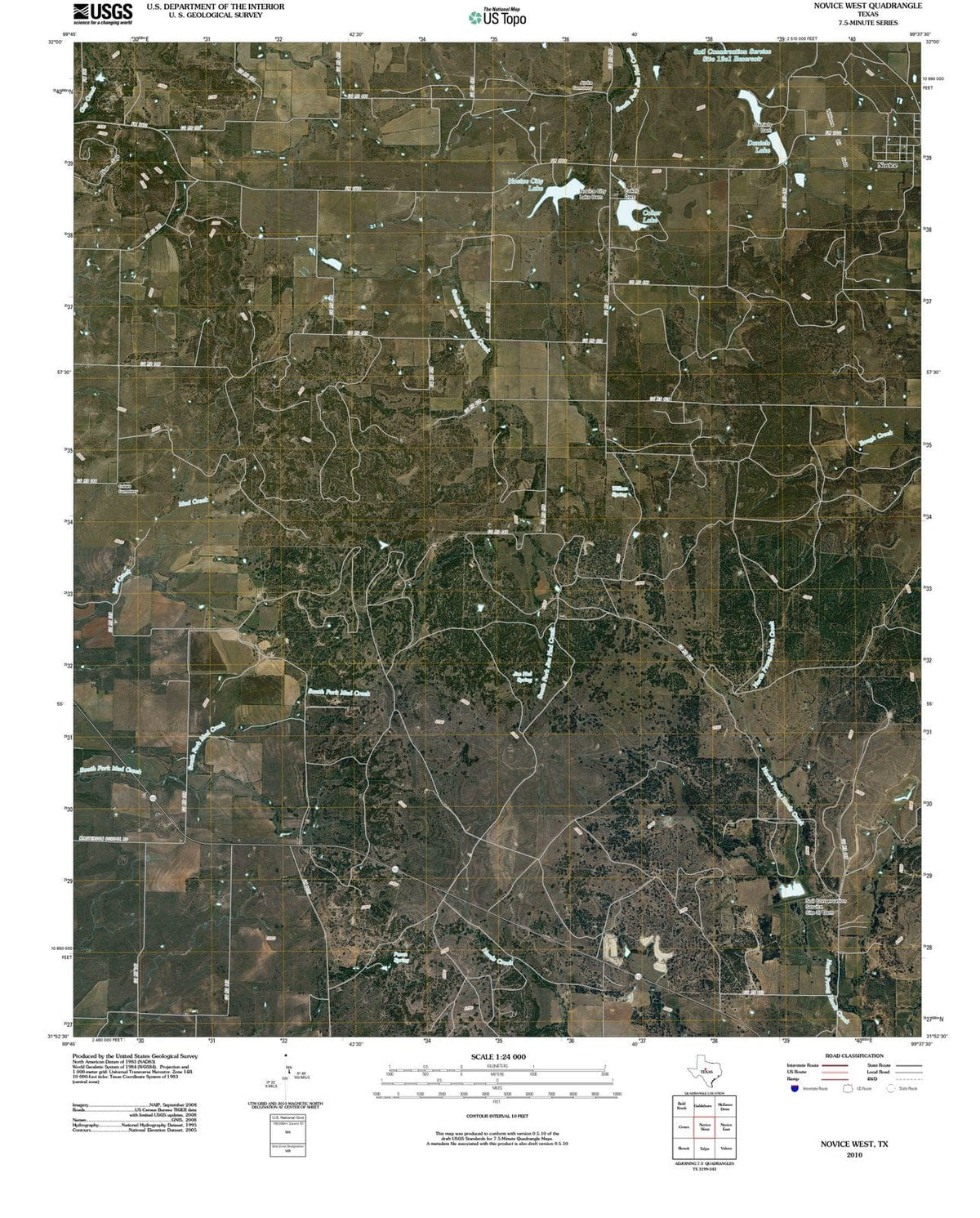 2010 Novice West, TX - Texas - USGS Topographic Map
