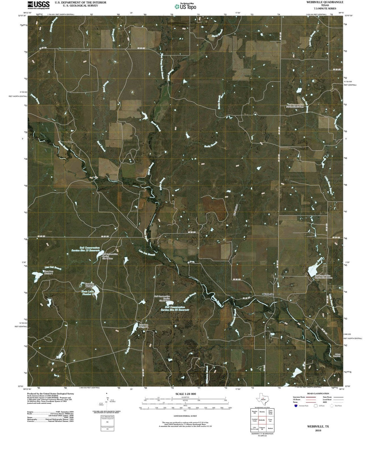 2010 Webbville, TX - Texas - USGS Topographic Map