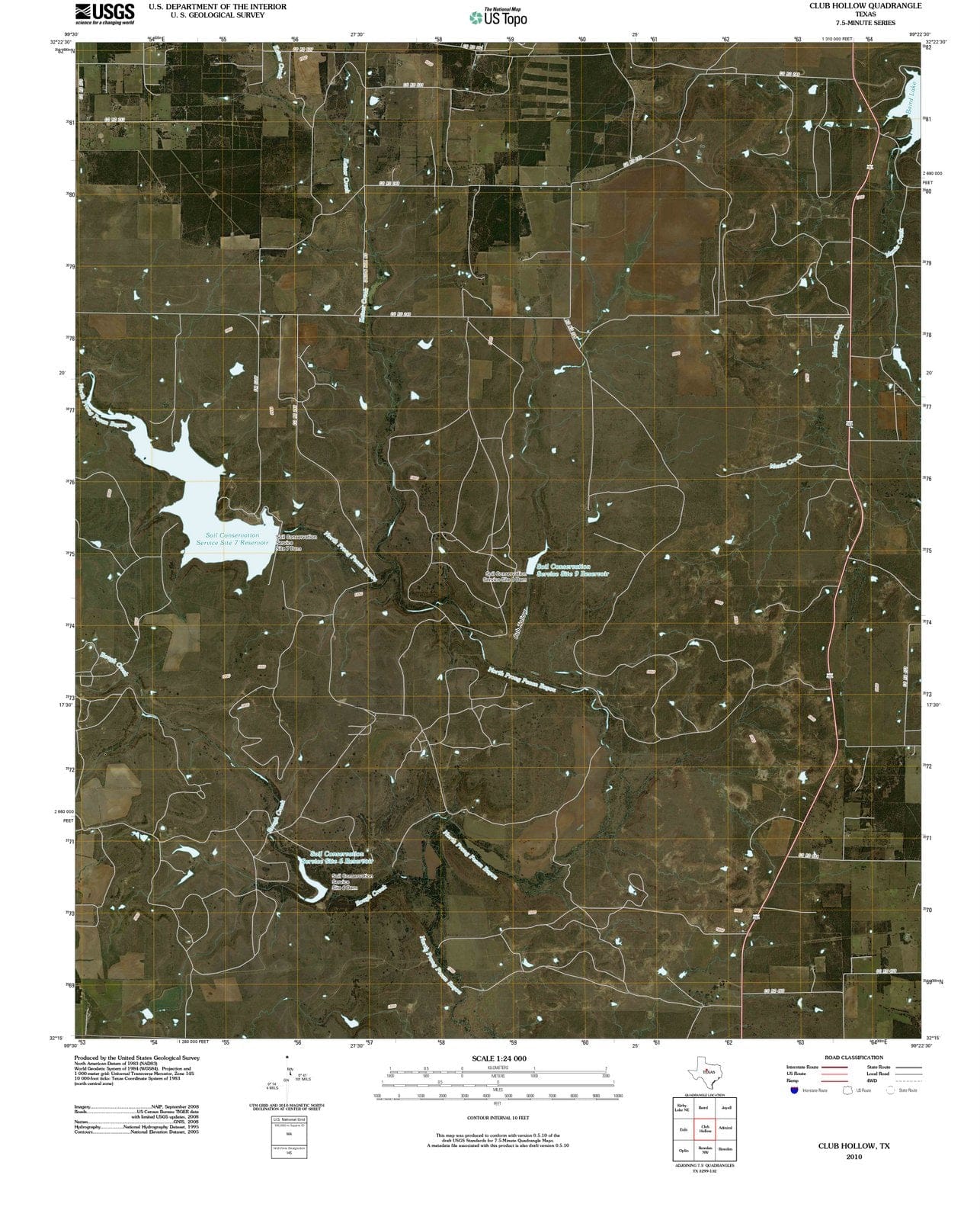 2010 Club Hollow, TX - Texas - USGS Topographic Map