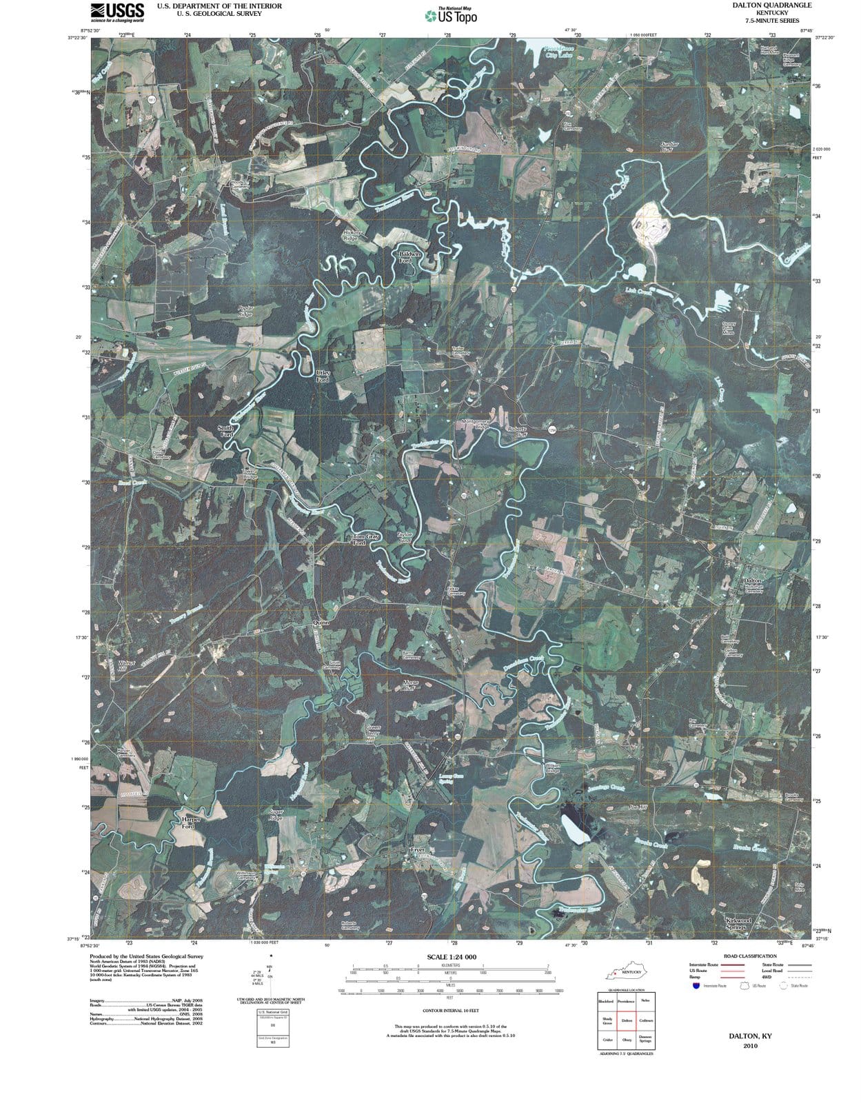 2010 Dalton, KY - Kentucky - USGS Topographic Map