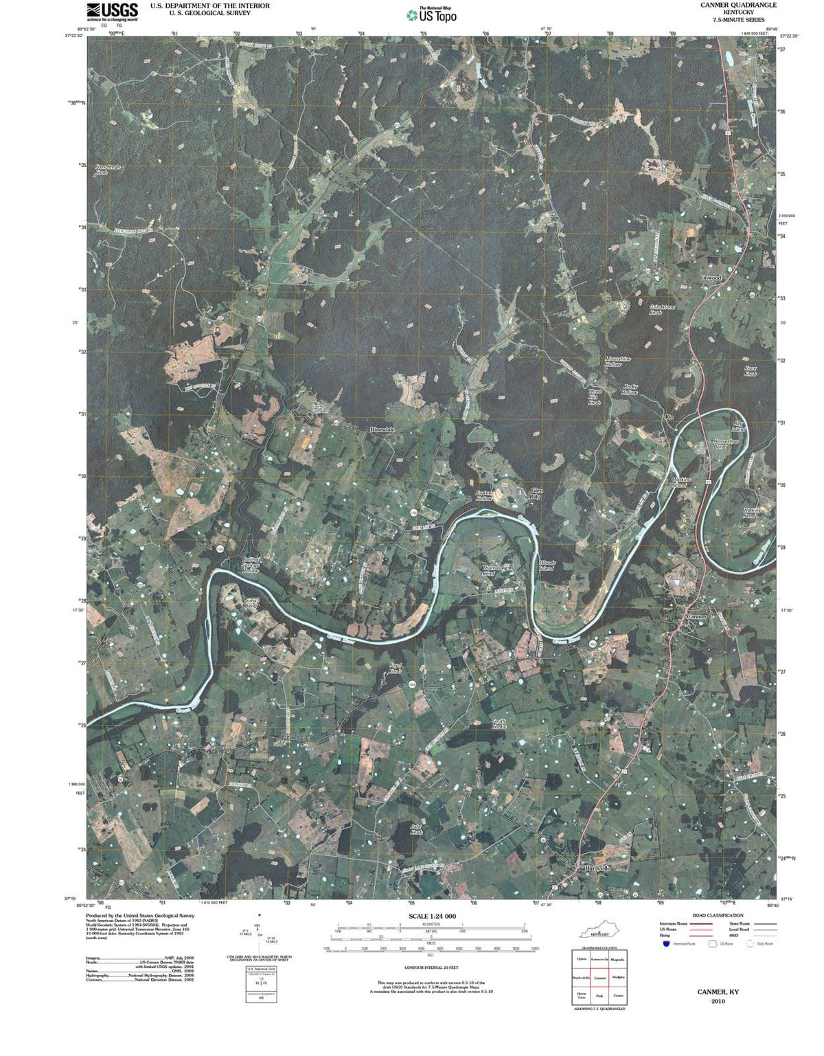 2010 Canmer, KY - Kentucky - USGS Topographic Map