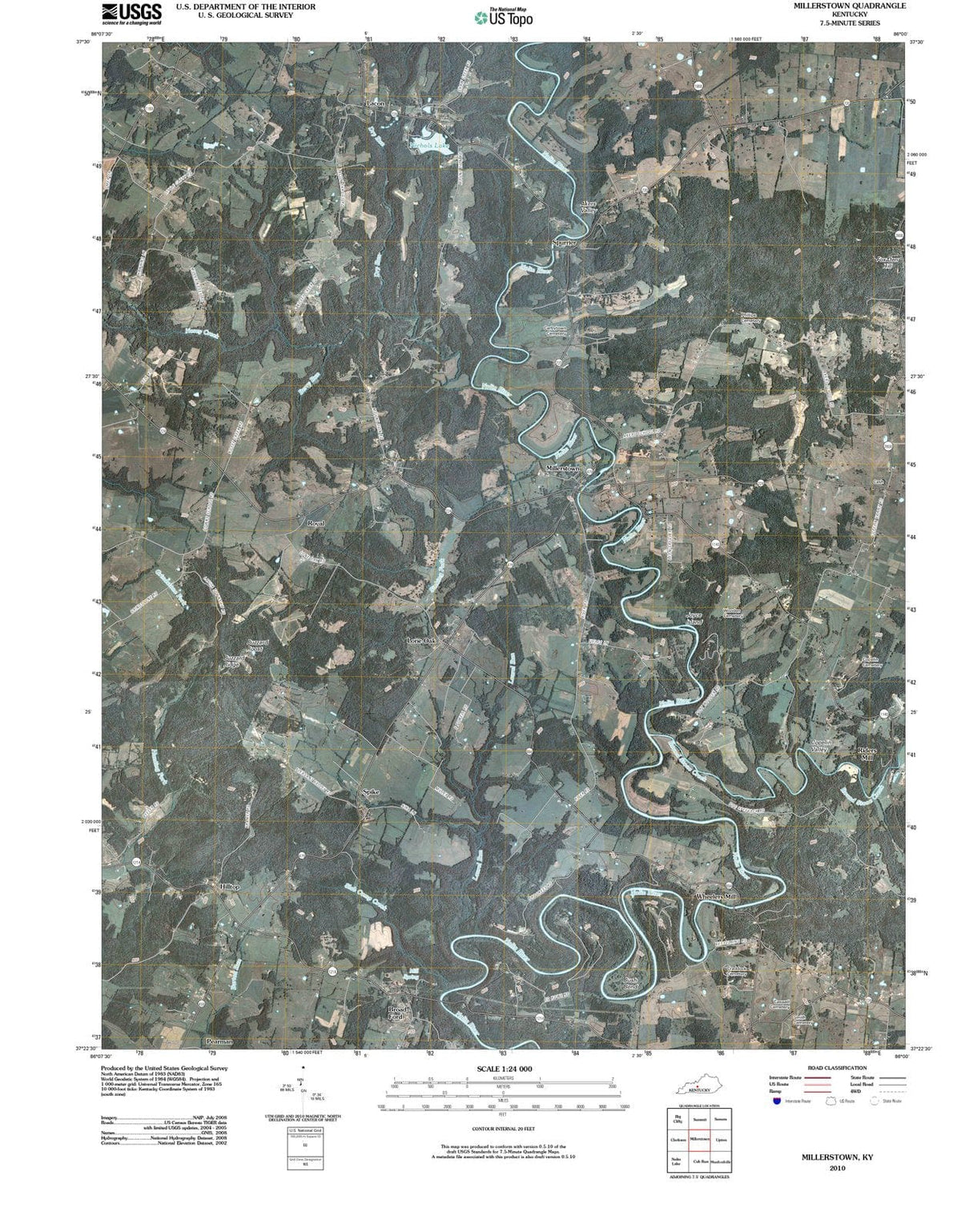 2010 Millerstown, KY - Kentucky - USGS Topographic Map