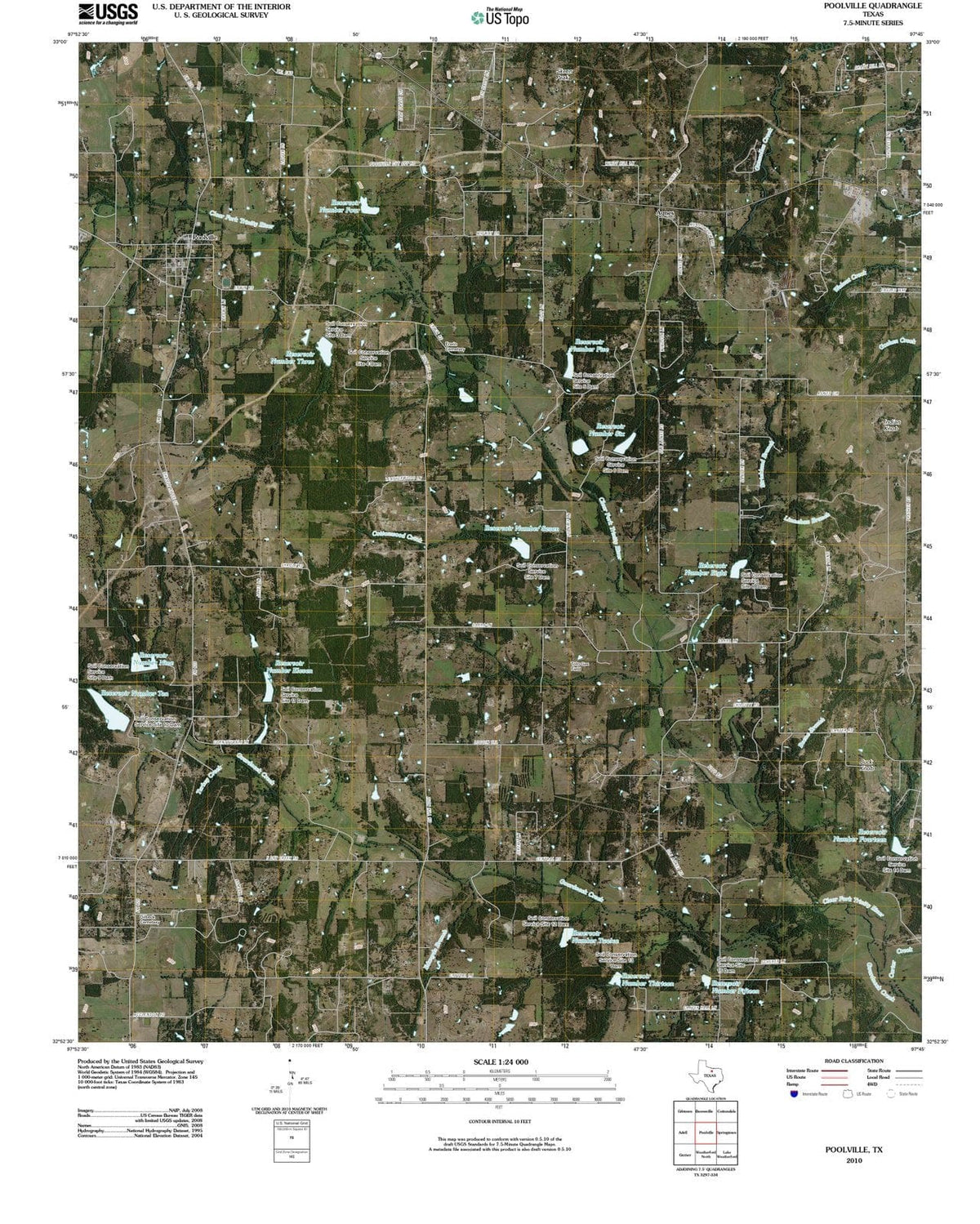 2010 Poolville, TX - Texas - USGS Topographic Map