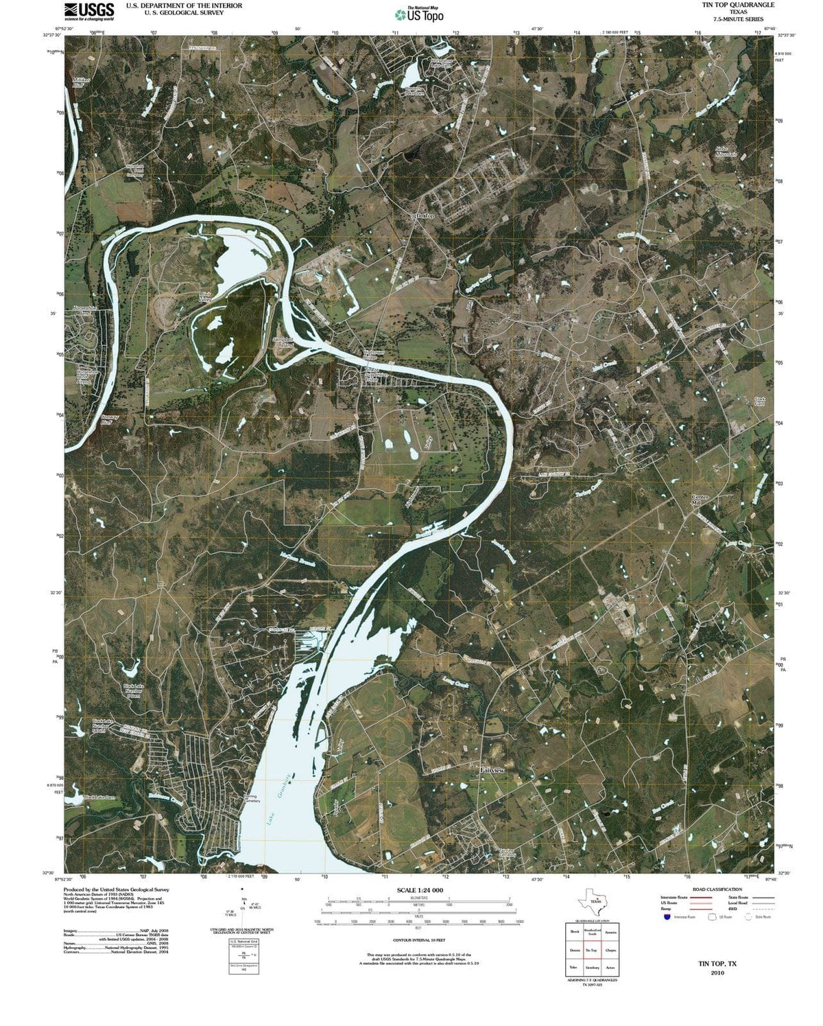 2010 Tin Top, TX - Texas - USGS Topographic Map
