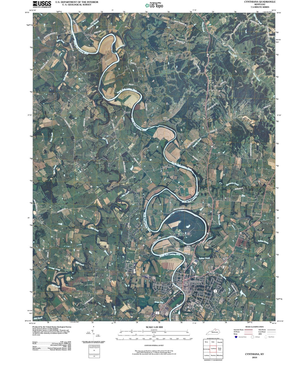 2010 Cynthiana, KY - Kentucky - USGS Topographic Map