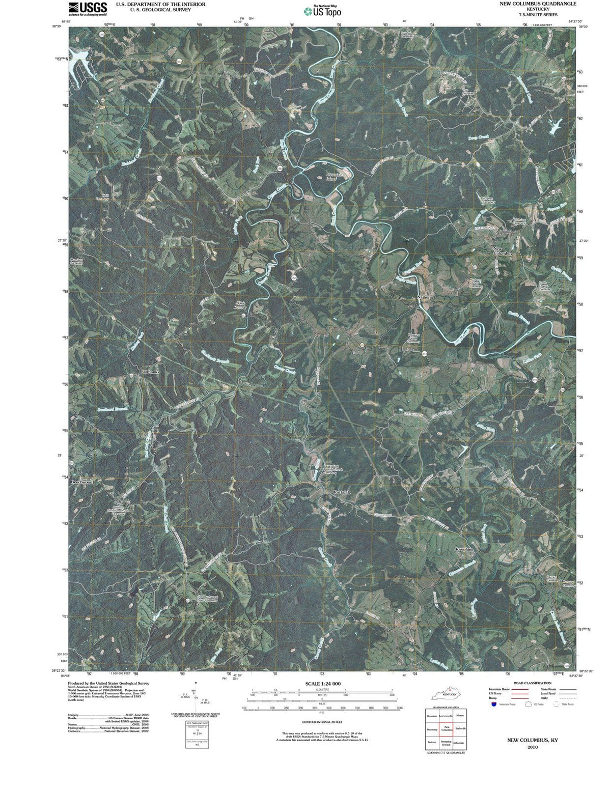 2010 New Columbus, KY - Kentucky - USGS Topographic Map