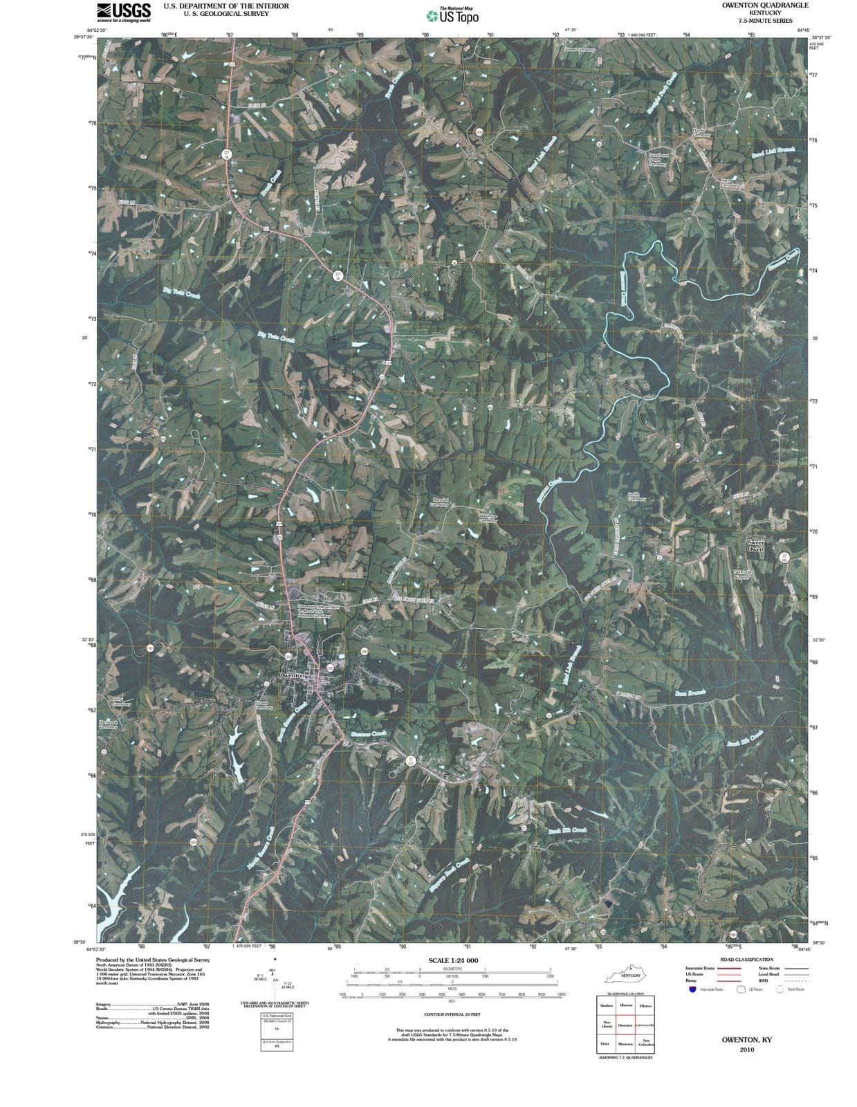 2010 Owenton, KY - Kentucky - USGS Topographic Map