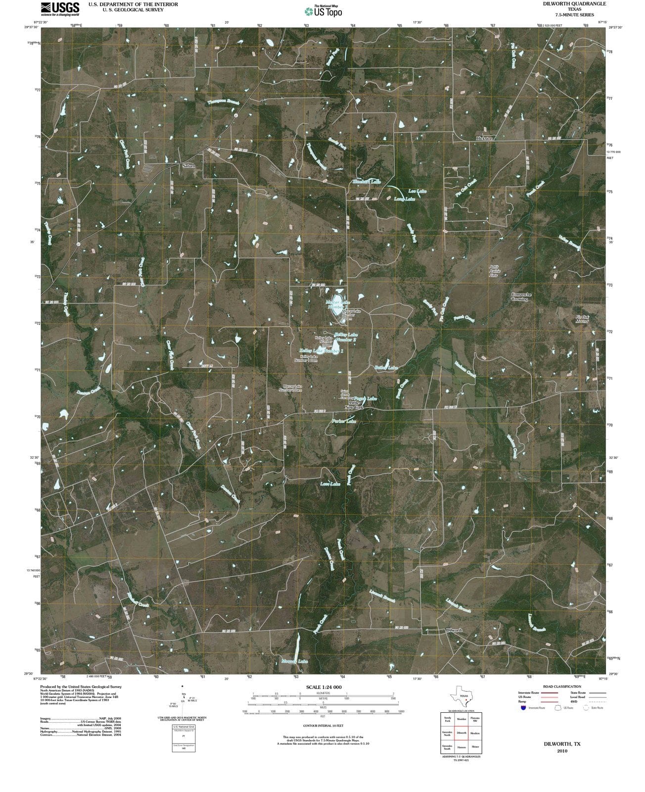 2010 Dilworth, TX - Texas - USGS Topographic Map