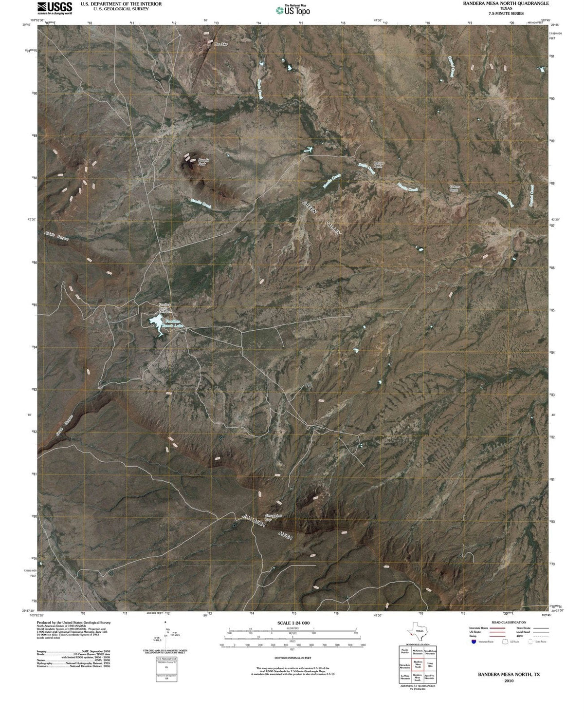 2010 Bandera Mesa North, TX - Texas - USGS Topographic Map