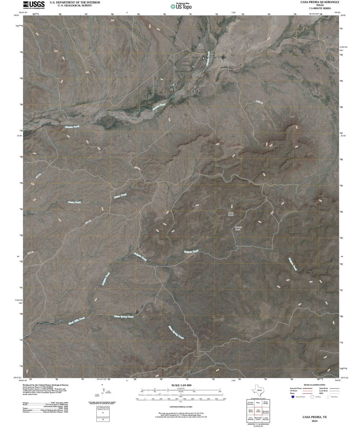 2010 Casa Piedra, TX - Texas - USGS Topographic Map