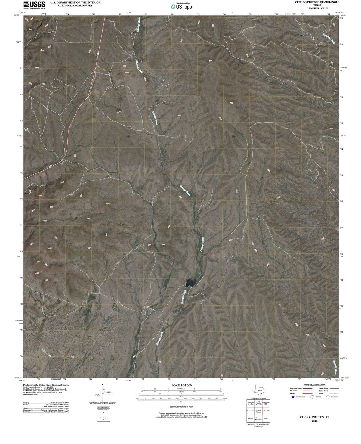 2010 Cerros Prietos, TX - Texas - USGS Topographic Map