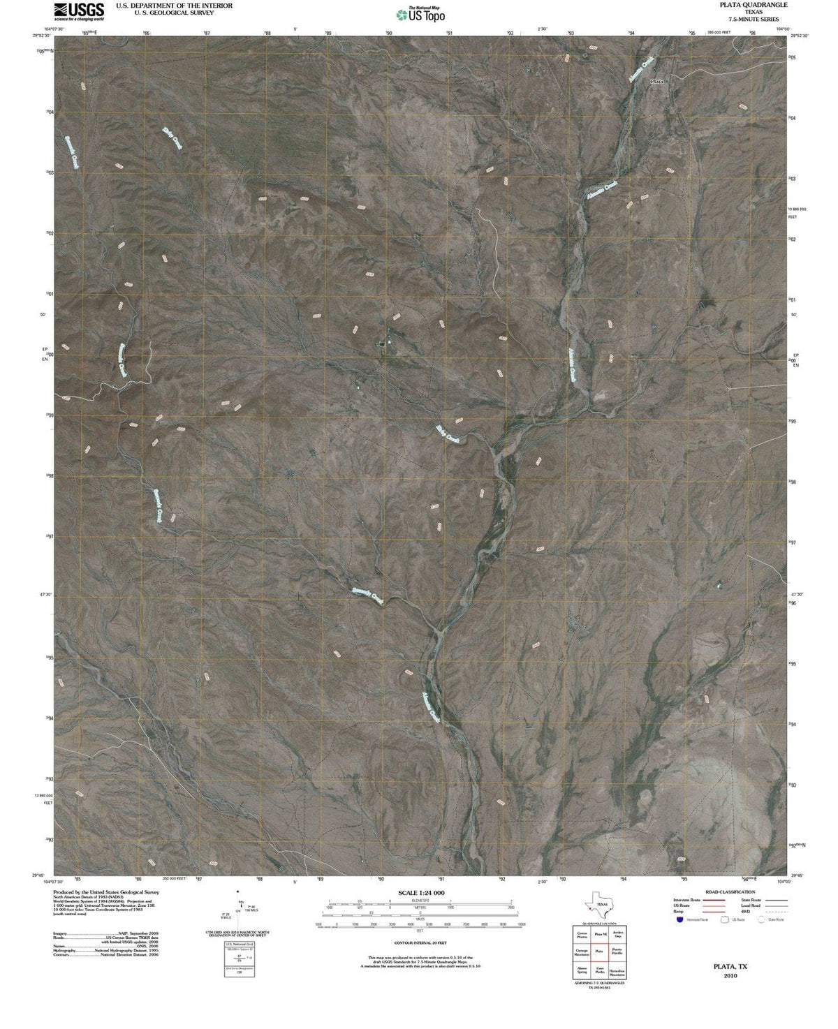 2010 Plata, TX - Texas - USGS Topographic Map