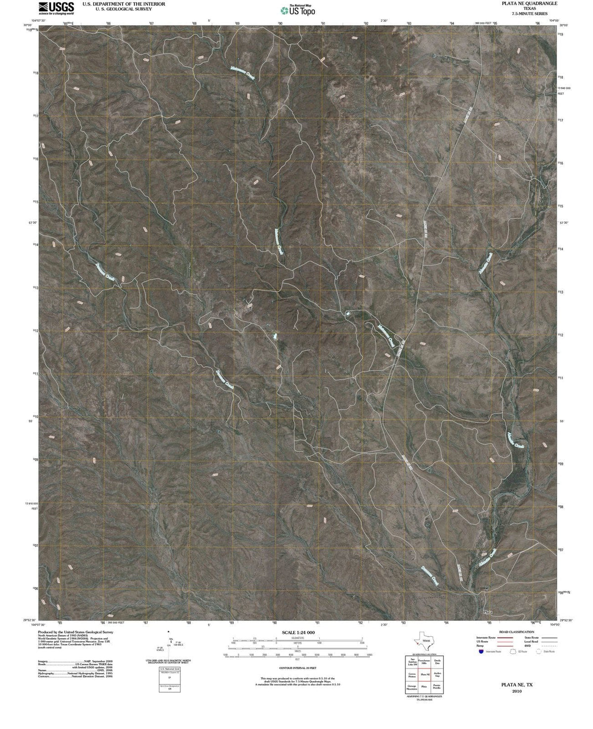 2010 Plata, TX - Texas - USGS Topographic Map
