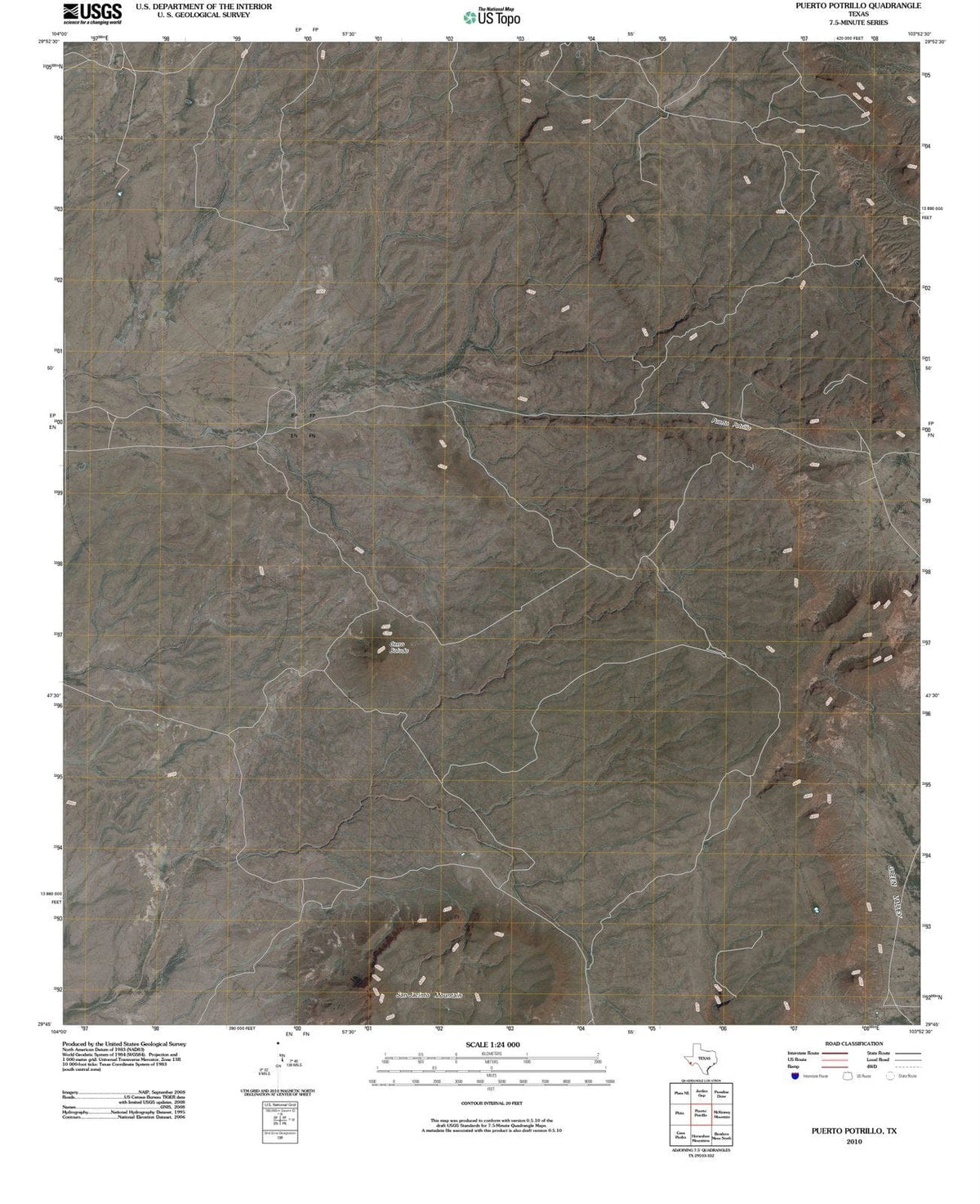 2010 Puerto Potrillo, TX - Texas - USGS Topographic Map