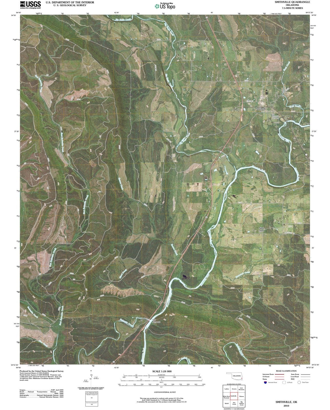 2010 Smithville, OK - Oklahoma - USGS Topographic Map