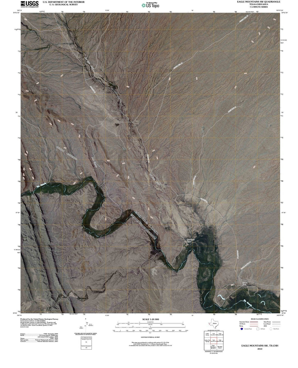 2010 Eagle Mountains, TX - Texas - USGS Topographic Map