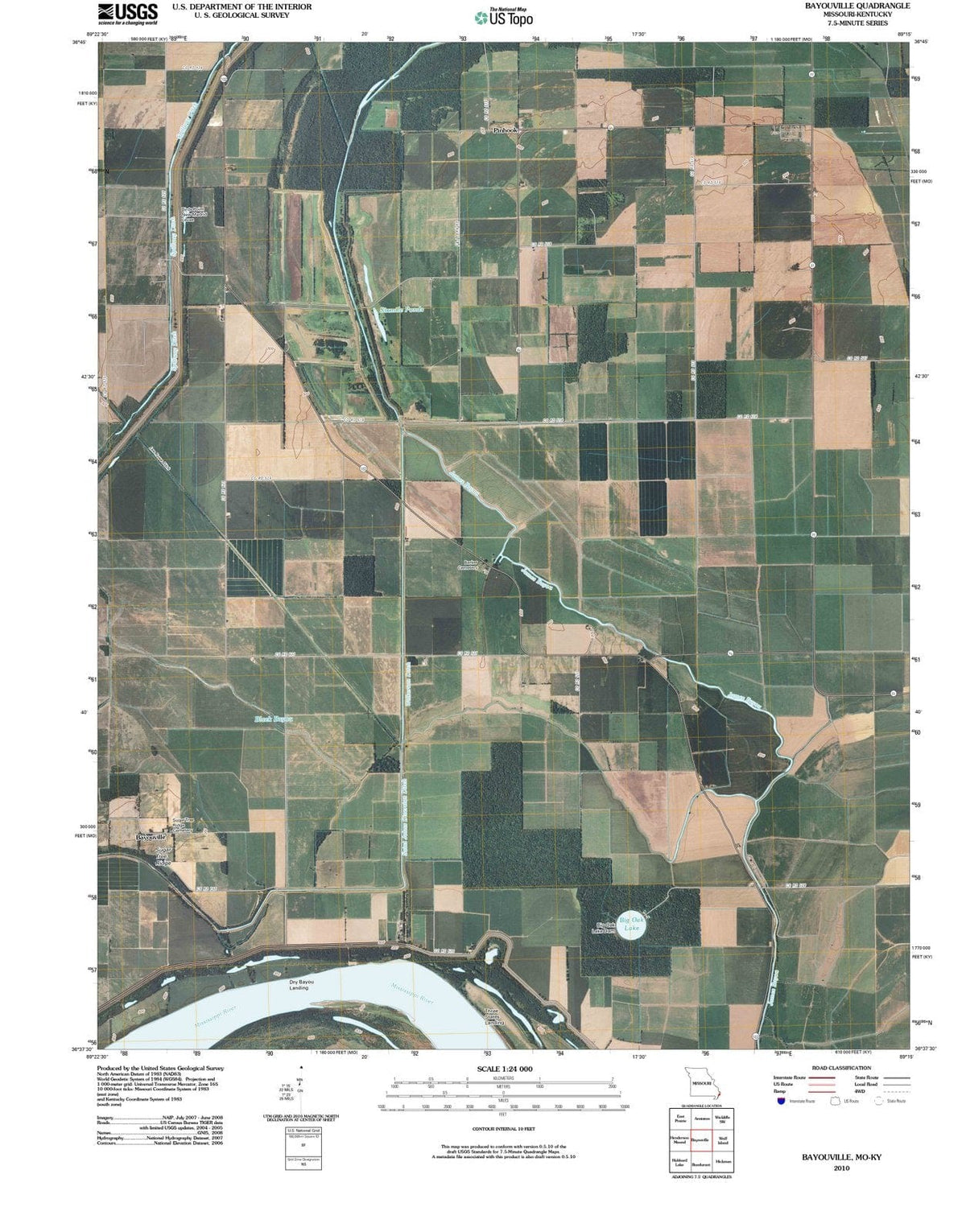 2010 Bayouville, MO - Missouri - USGS Topographic Map