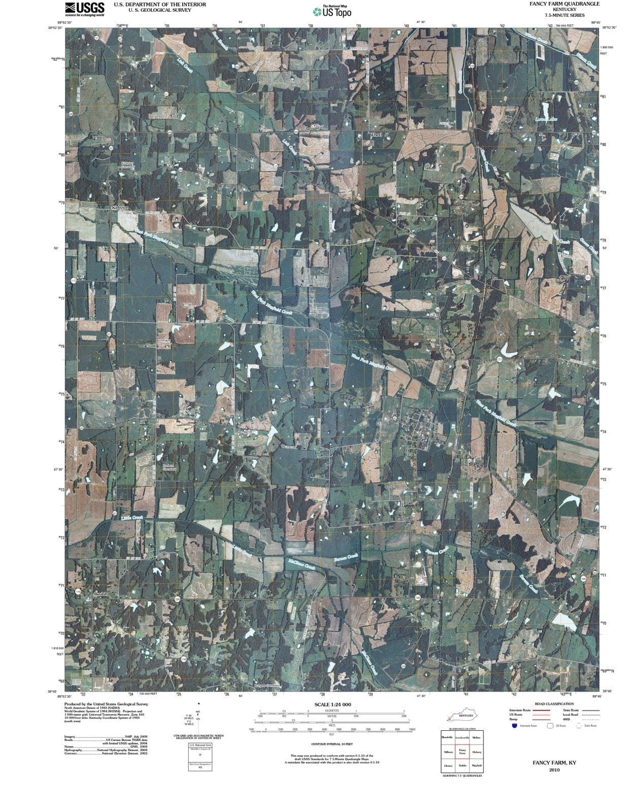 2010 Fancy Farm, KY - Kentucky - USGS Topographic Map