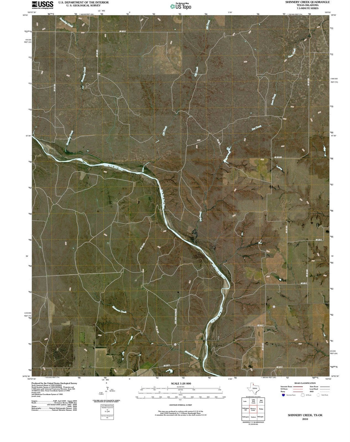 2010 Shinnery Creek, TX - Texas - USGS Topographic Map