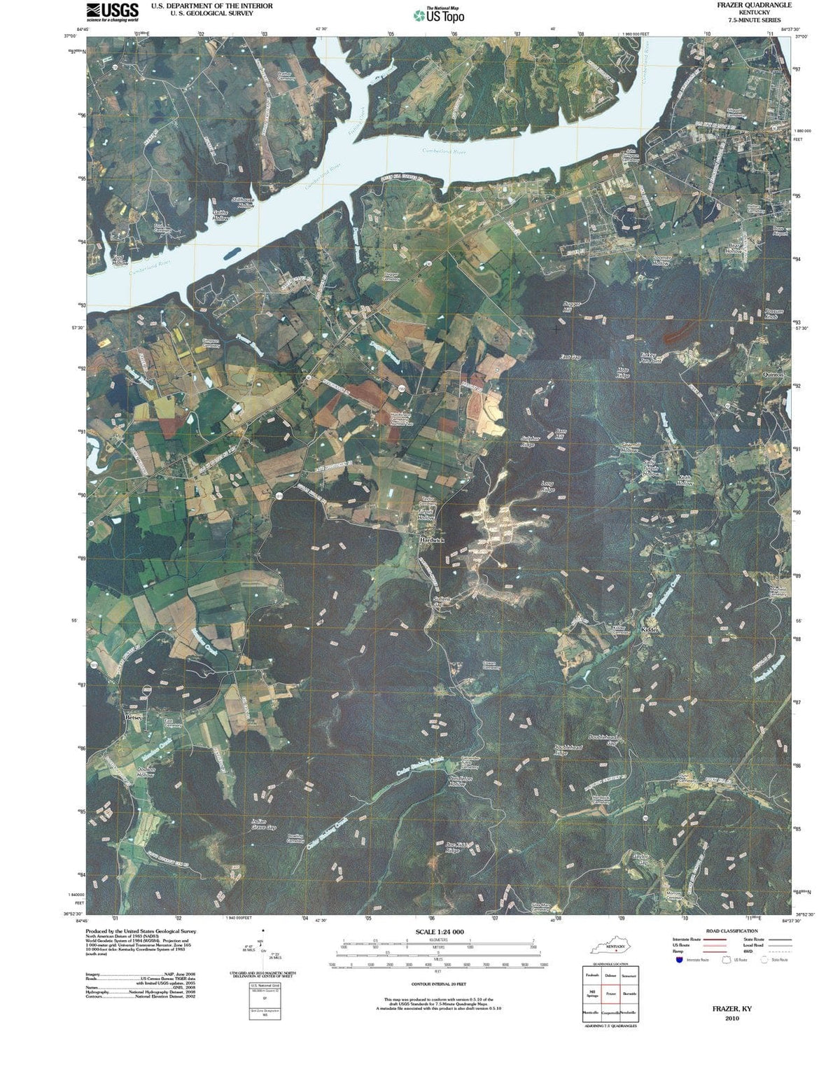 2010 Frazer, KY - Kentucky - USGS Topographic Map