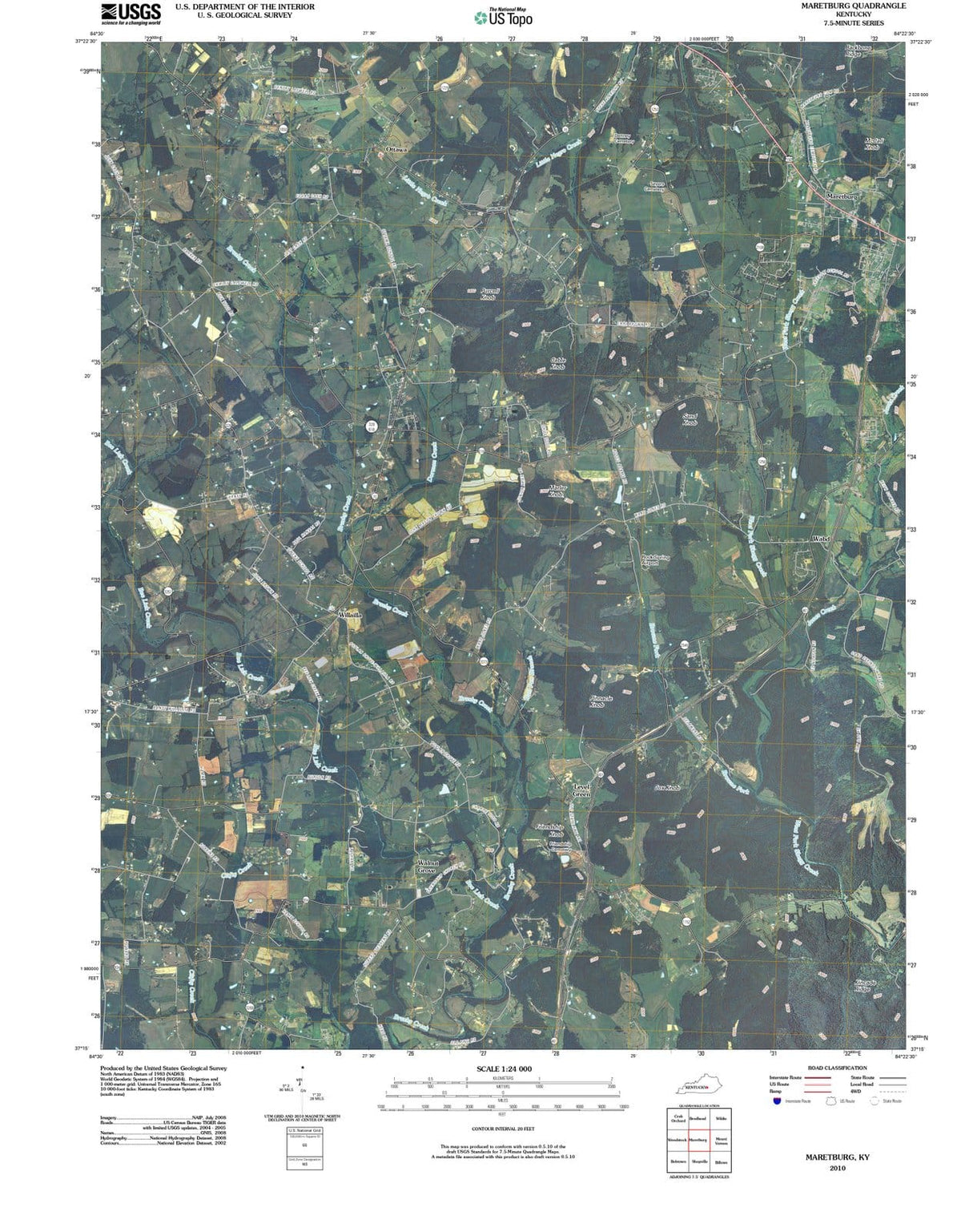 2010 Maretburg, KY - Kentucky - USGS Topographic Map