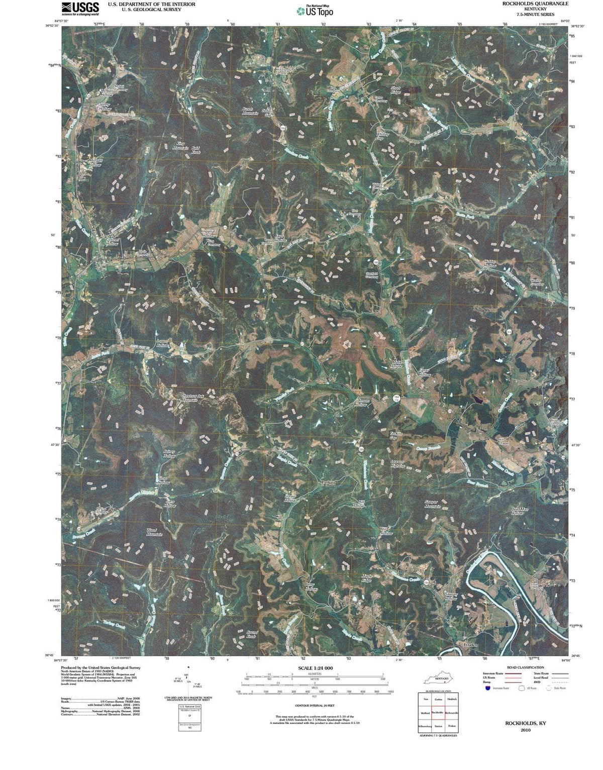 2010 Rockholds, KY - Kentucky - USGS Topographic Map