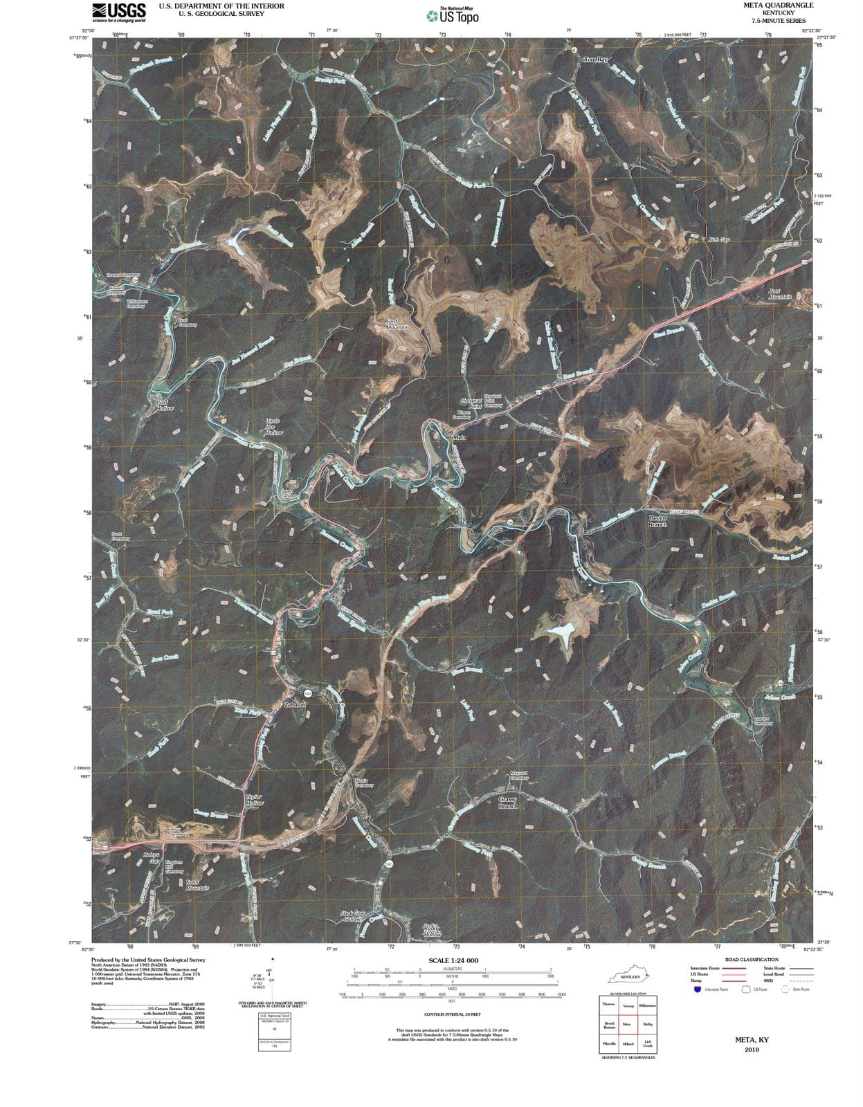 2010 Meta, KY - Kentucky - USGS Topographic Map